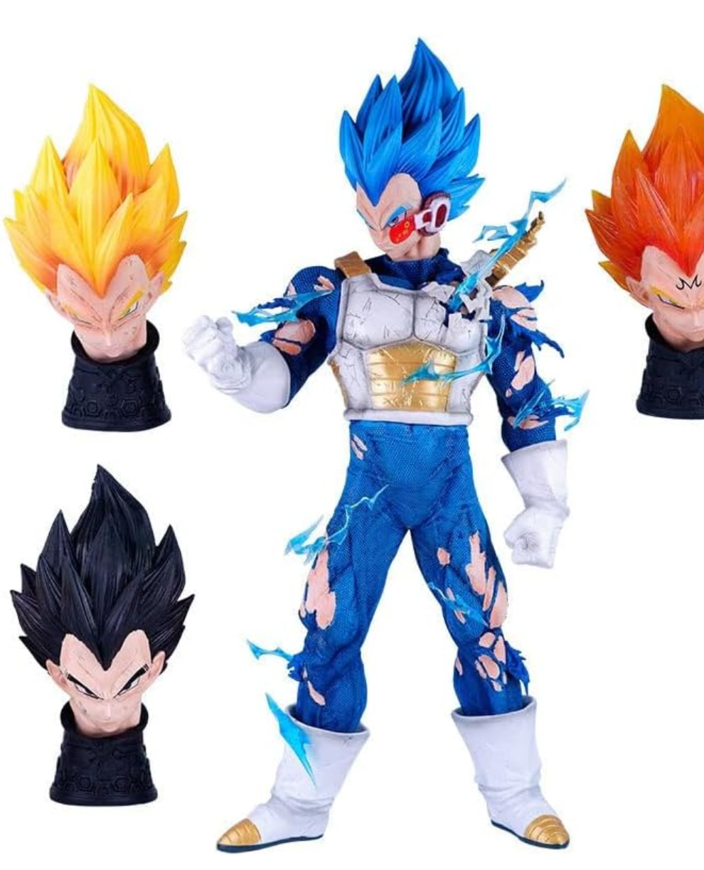 DBZ- Majin Vegeta with 4 Detachable Heads 45 Cm Premium Action Figure