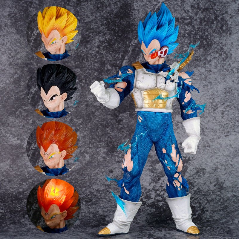 DBZ- Majin Vegeta with 4 Detachable Heads 45 Cm Premium Action Figure