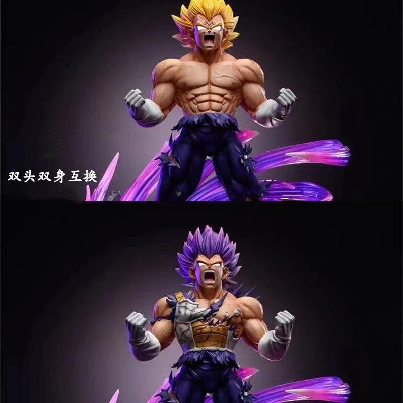 DBZ Super Saiyan Ultra Instinct Vegeta 2 Head | PVC Statue Light Up